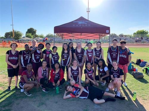 the cross country team outside